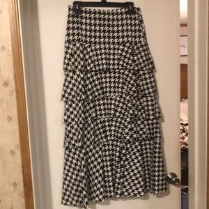 Paniz L ruffle skirt Houndstooth